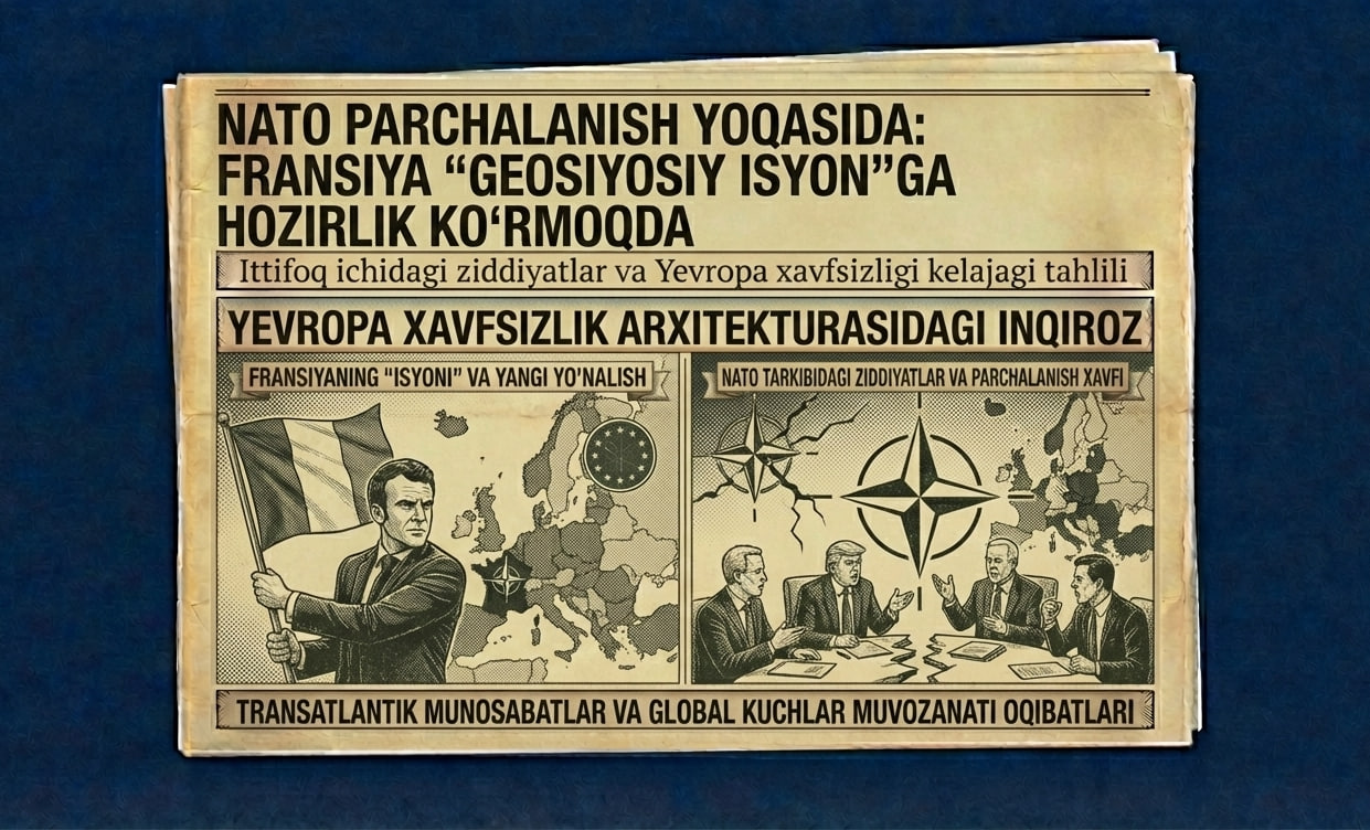 NATO parchalanish yoqasida: Fransiya "geosiyosiy isyon"ga hozirlik ko‘rmoqda